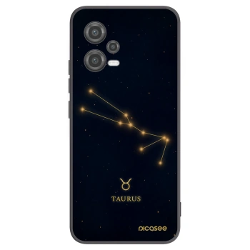 Picasee silikonowe czarne etui na Xiaomi Poco X5 - TAURUS