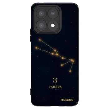 Picasee silikonowe czarne etui na Honor X8a - TAURUS