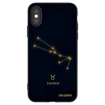 Picasee silikonowe czarne etui na Apple iPhone X/XS - TAURUS