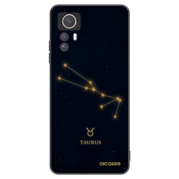 Picasee silikonowe czarne etui na Xiaomi Redmi Note 12S - TAURUS