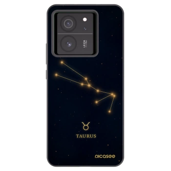 Picasee silikonowe czarne etui na Xiaomi 13T - TAURUS