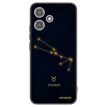 Picasee silikonowe czarne etui na Xiaomi Redmi 12 5G - TAURUS