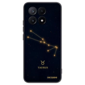 Picasee silikonowe czarne etui na Xiaomi Poco X6 Pro - TAURUS