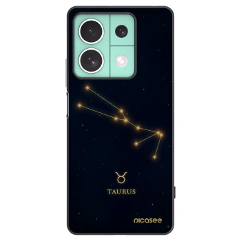 Picasee silikonowe czarne etui na Xiaomi Redmi Note 13 5G - TAURUS