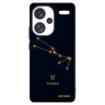 Picasee silikonowe czarne etui na Xiaomi Redmi Note 13 Pro+ 5G - TAURUS