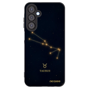 Picasee silikonowe czarne etui na Samsung Galaxy A25 A256B 5G - TAURUS