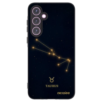 Picasee silikonowe czarne etui na Samsung Galaxy A35 5G A356B - TAURUS
