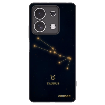 Picasee silikonowe czarne etui na Xiaomi Redmi Note 13 4G - TAURUS