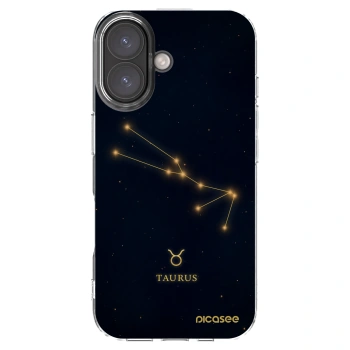 Picasee silikonowe przeźroczyste etui na Apple iPhone 16 - TAURUS