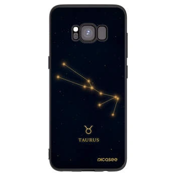 Picasee silikonowe czarne etui na Samsung Galaxy S8 G950F - TAURUS
