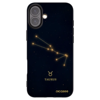 Picasee silikonowe czarne etui na Apple iPhone 16 Plus - TAURUS