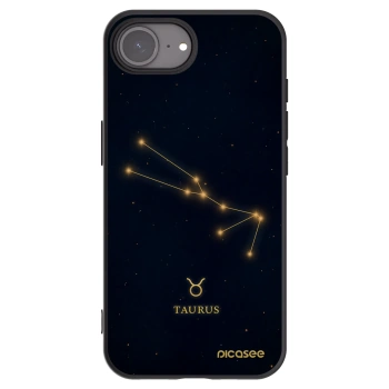 Picasee silikonowe czarne etui na Apple iPhone 16e - TAURUS