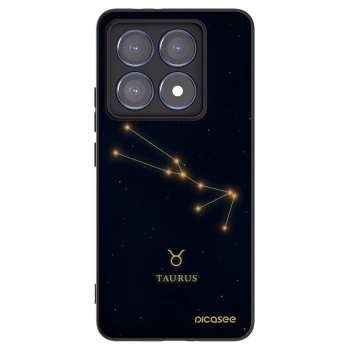 Picasee silikonowe czarne etui na Xiaomi 14T Pro - TAURUS