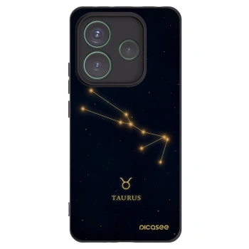 Picasee silikonowe czarne etui na Xiaomi Redmi Note 14 5G - TAURUS