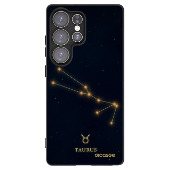 Picasee silikonowe czarne etui na Samsung Galaxy S25 Ultra 5G - TAURUS