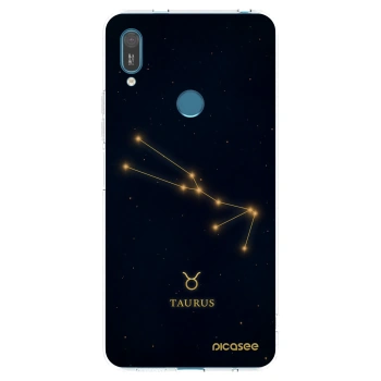 Picasee silikonowe przeźroczyste etui na Huawei Y7 2019 - TAURUS