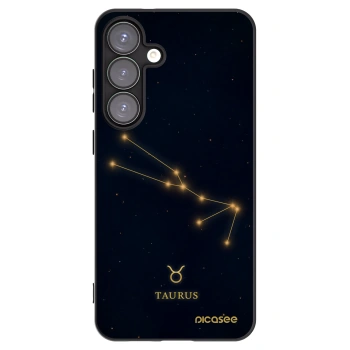 Picasee silikonowe czarne etui na Samsung Galaxy S25+ 5G - TAURUS