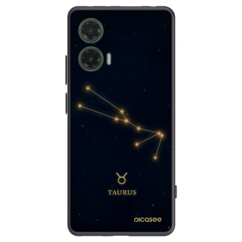 Picasee silikonowe czarne etui na Motorola Moto G35 5G - TAURUS