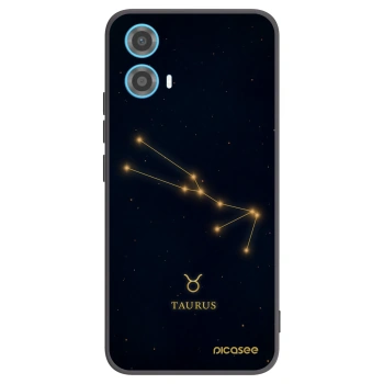 Picasee silikonowe czarne etui na Motorola Moto G34 5G - TAURUS