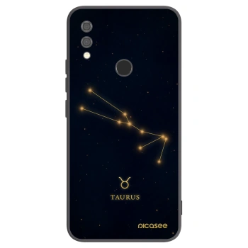 Picasee silikonowe czarne etui na Xiaomi Redmi Note 7 - TAURUS