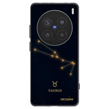 Picasee silikonowe czarne etui na Vivo X200 Pro - TAURUS