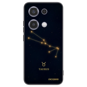 Picasee silikonowe czarne etui na Xiaomi Redmi Note 14S - TAURUS