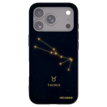 Picasee silikonowe czarne etui na Apple iPhone 17 Pro - TAURUS