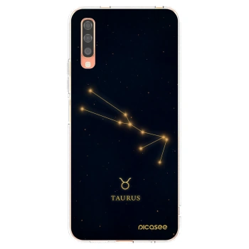 Picasee silikonowe przeźroczyste etui na Samsung Galaxy A70 A705F - TAURUS