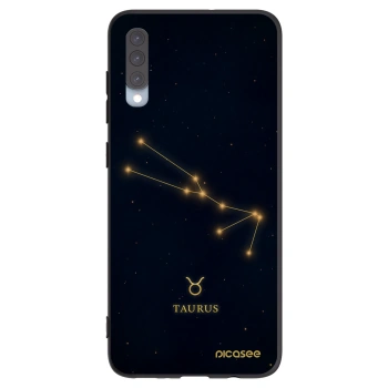 Picasee silikonowe czarne etui na Samsung Galaxy A70 A705F - TAURUS