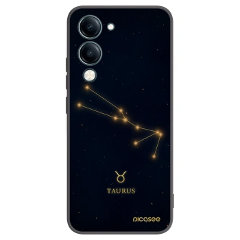 Picasee silikonowe czarne etui na Vivo Y29s 5G - TAURUS