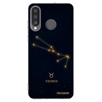 Picasee silikonowe przeźroczyste etui na Huawei P30 Lite - TAURUS