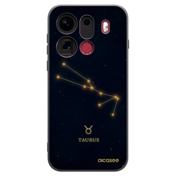 Picasee silikonowe czarne etui na OPPO Find X9 Pro - TAURUS