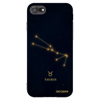 Picasee silikonowe przeźroczyste etui na Apple iPhone 8 - TAURUS