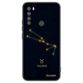 Picasee silikonowe czarne etui na Xiaomi Redmi Note 8 - TAURUS