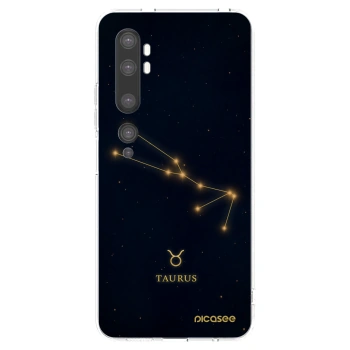 Picasee silikonowe przeźroczyste etui na Xiaomi Mi Note 10 (Pro) - TAURUS