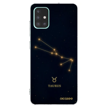 Picasee silikonowe przeźroczyste etui na Samsung Galaxy A51 A515F - TAURUS