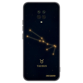 Picasee silikonowe czarne etui na Xiaomi Redmi Note 9 Pro - TAURUS
