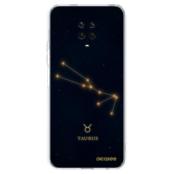 Picasee silikonowe przeźroczyste etui na Xiaomi Redmi Note 9S - TAURUS