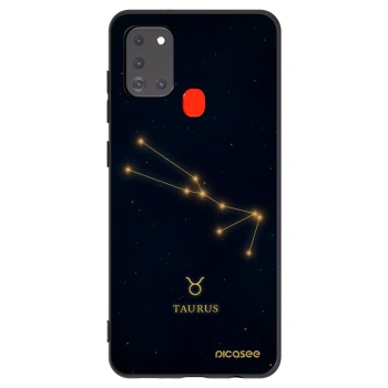 Picasee silikonowe czarne etui na Samsung Galaxy A21s - TAURUS