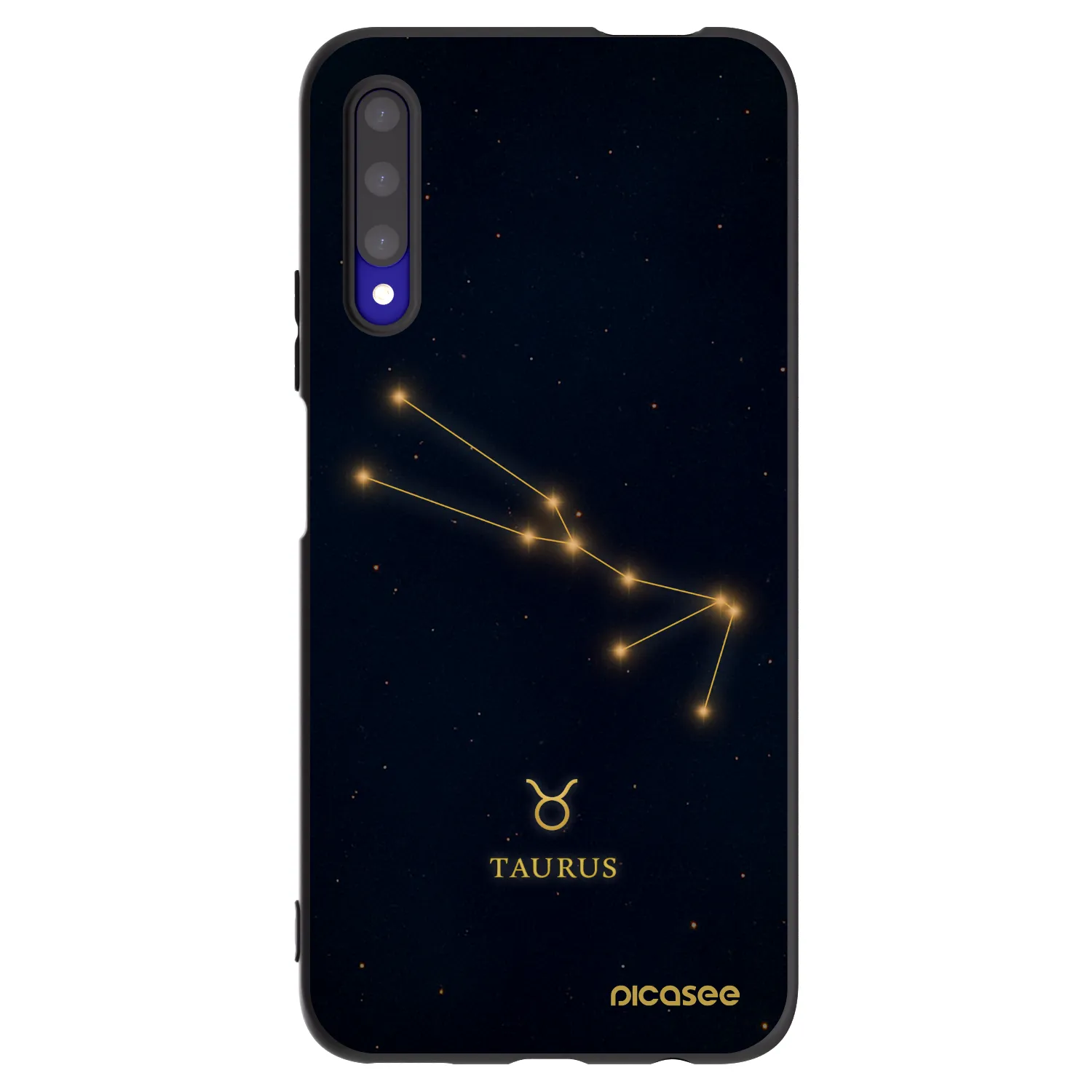 Picasee silikonowe czarne etui na Honor 9X Pro - TAURUS