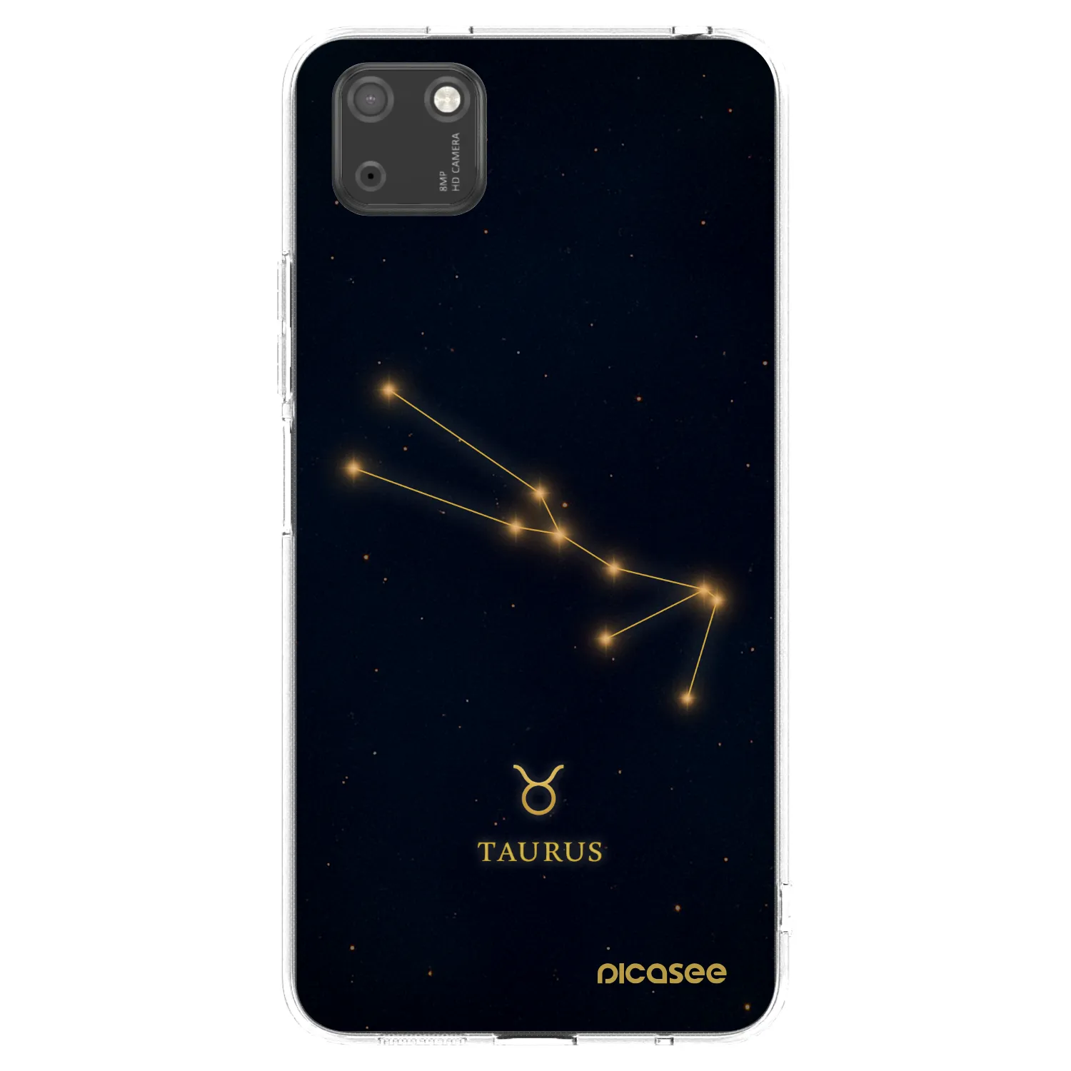 Picasee silikonowe przeźroczyste etui na Huawei Y5P - TAURUS