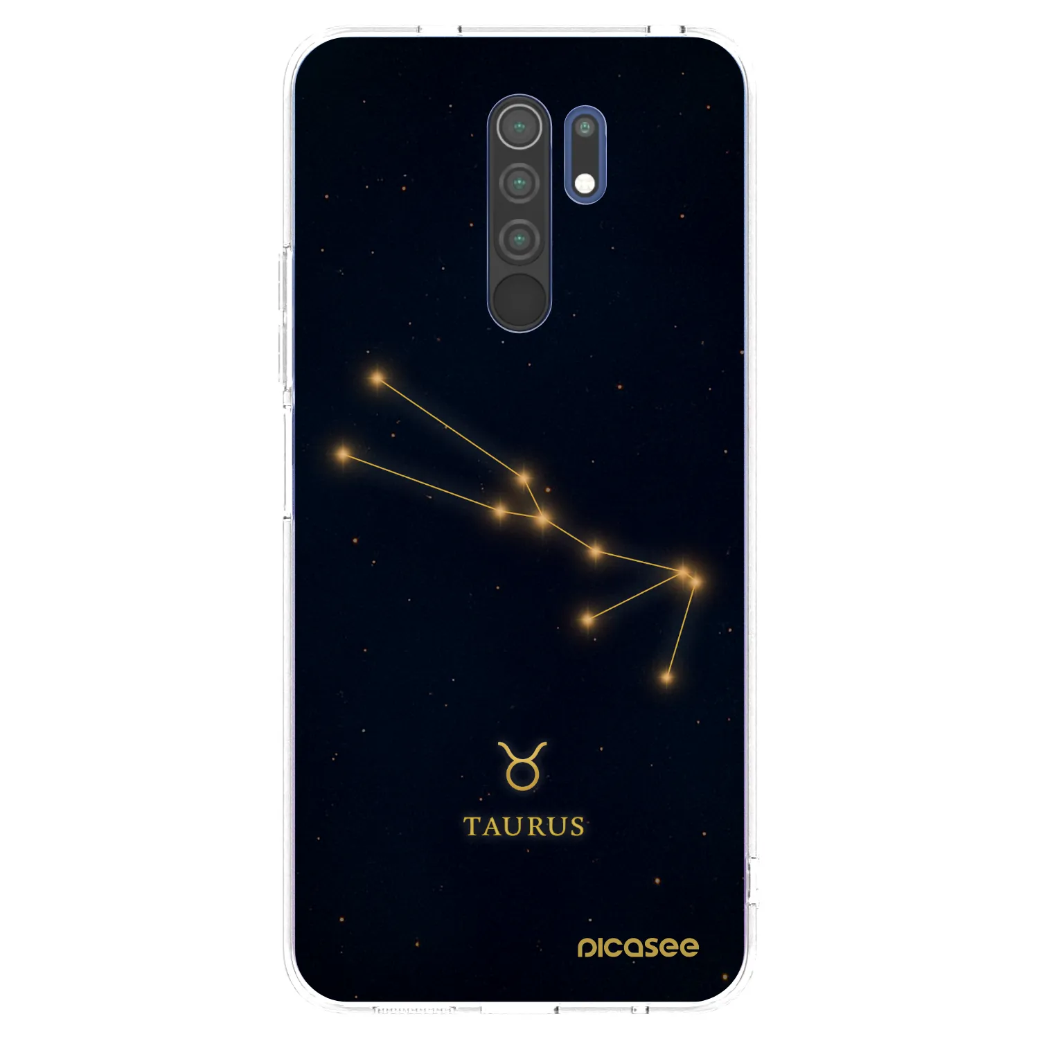 Picasee silikonowe przeźroczyste etui na Xiaomi Redmi 9 - TAURUS