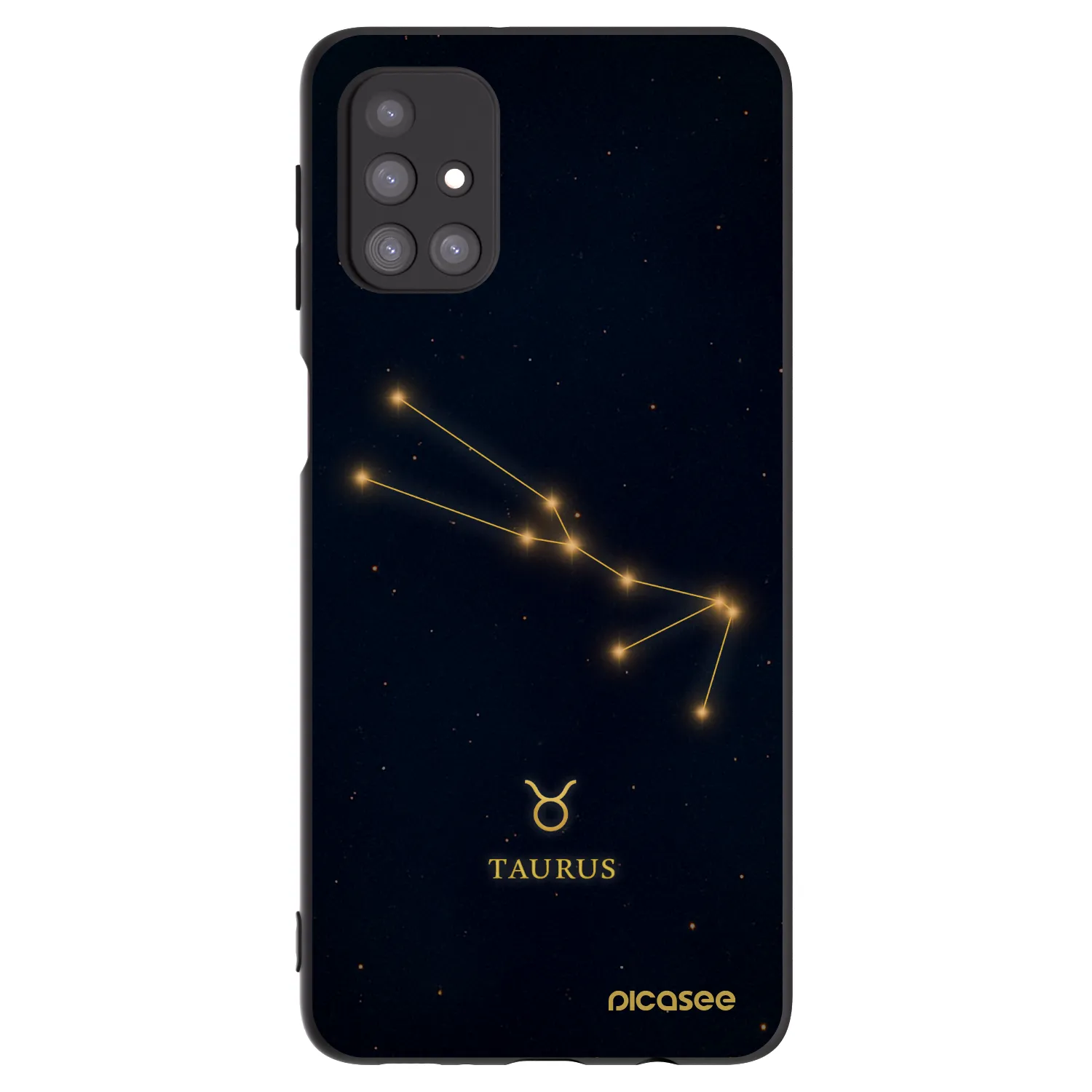 Picasee silikonowe czarne etui na Samsung Galaxy M31s - TAURUS
