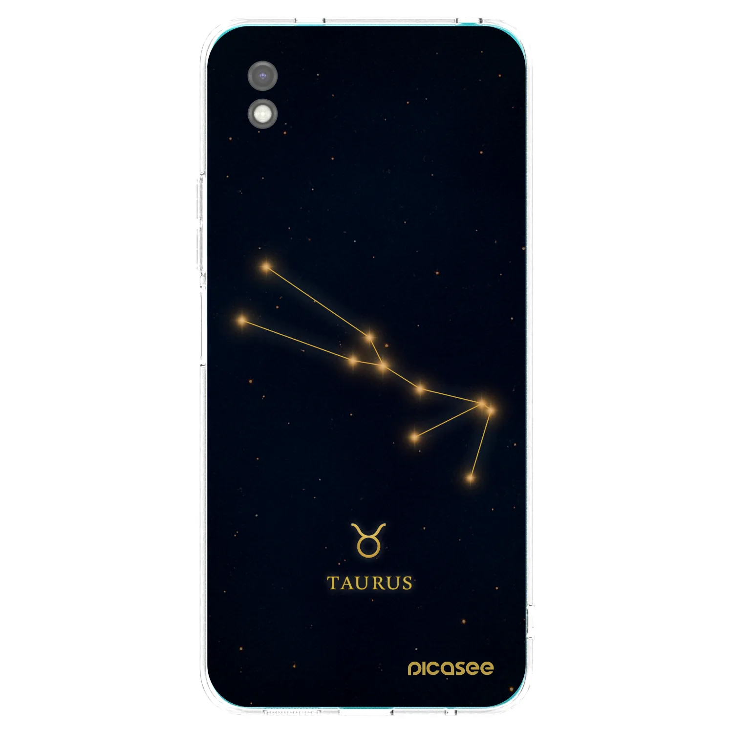 Picasee silikonowe czarne etui na Xiaomi Redmi 9A - TAURUS