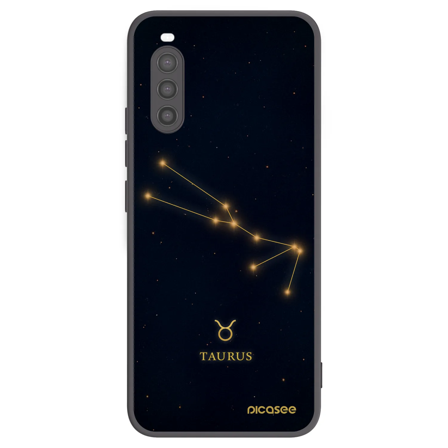 Picasee silikonowe czarne etui na Sony Xperia 10 II - TAURUS