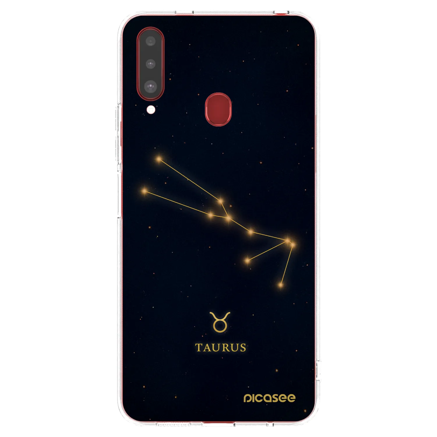 Picasee silikonowe przeźroczyste etui na Samsung Galaxy A20s - TAURUS