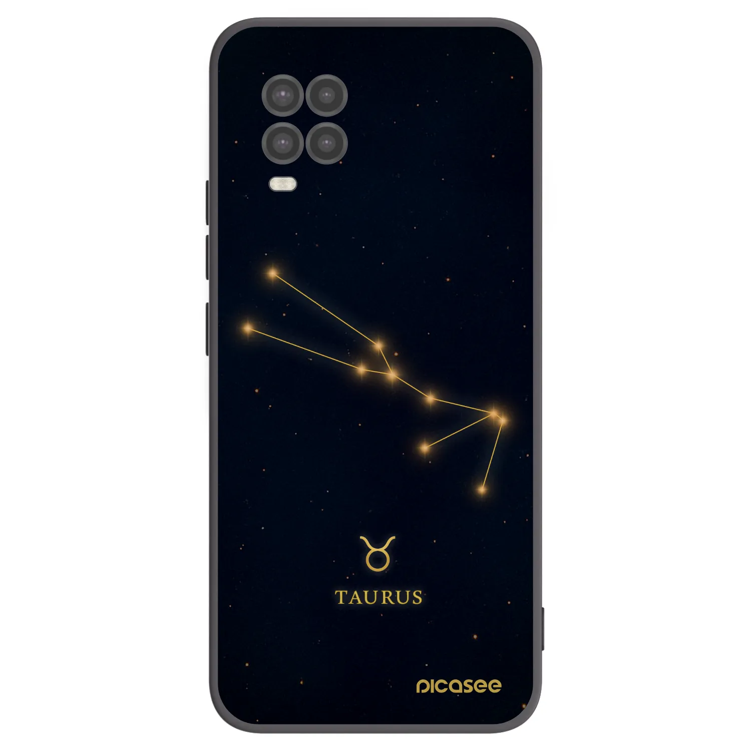 Picasee silikonowe czarne etui na Xiaomi Mi 10 Lite - TAURUS