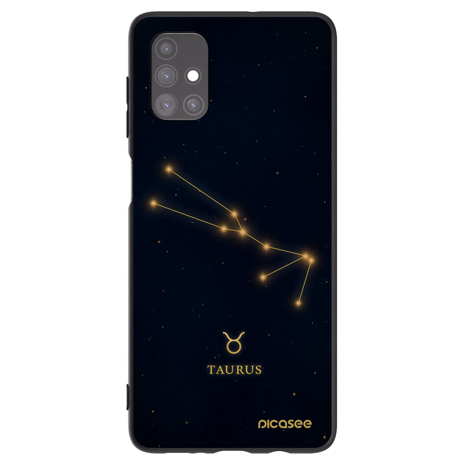 Picasee silikonowe czarne etui na Samsung Galaxy M51 M515F - TAURUS