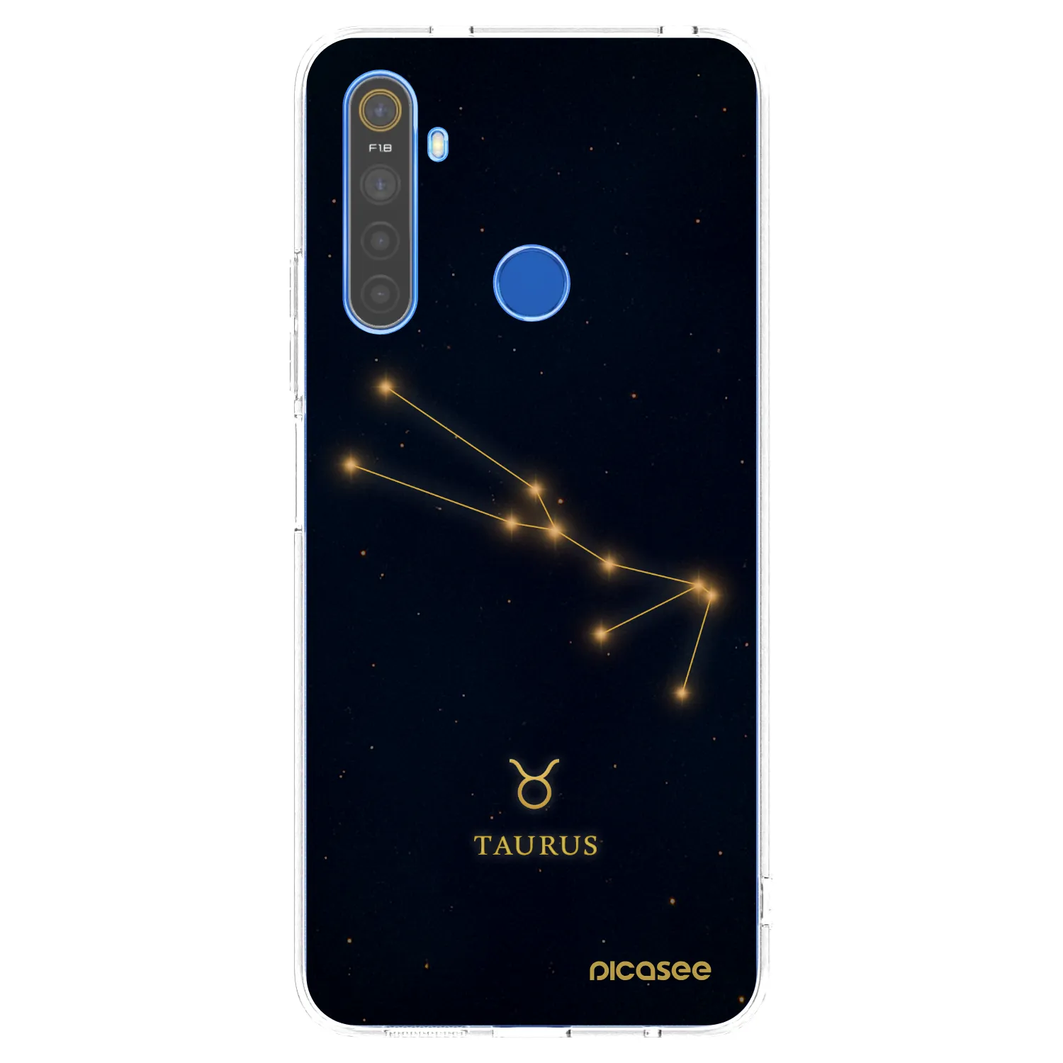 Picasee silikonowe przeźroczyste etui na Realme 5 - TAURUS