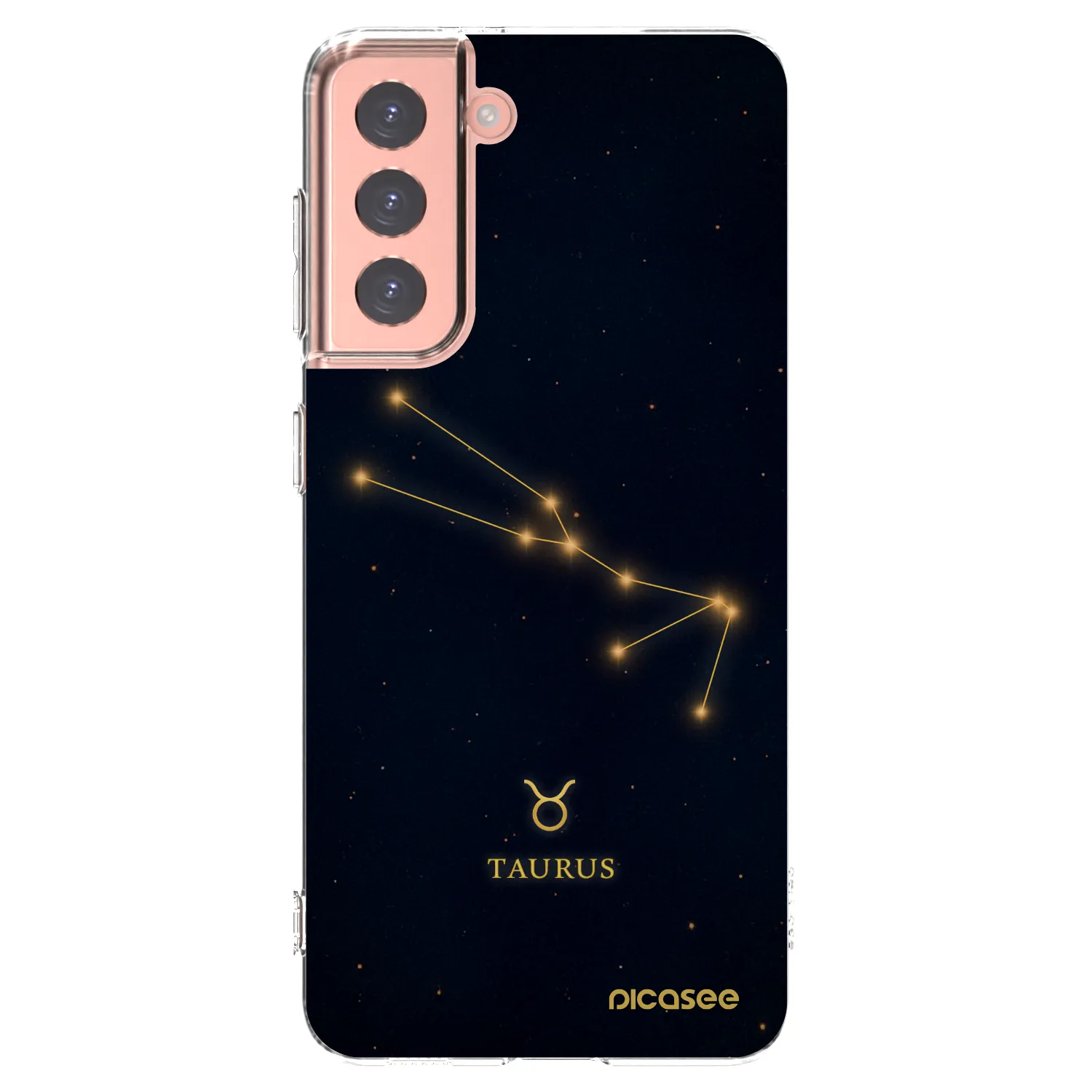 Picasee silikonowe przeźroczyste etui na Samsung Galaxy S21 5G G991B - TAURUS